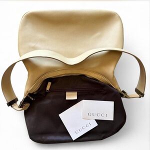 Gucci Tan and Black Shoulder Bag